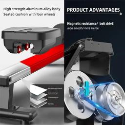 Máquina de remo de ar magnética comercial de alta qualidade, máquina de remo de ar de alta intensidade para academia em casa - Image 3