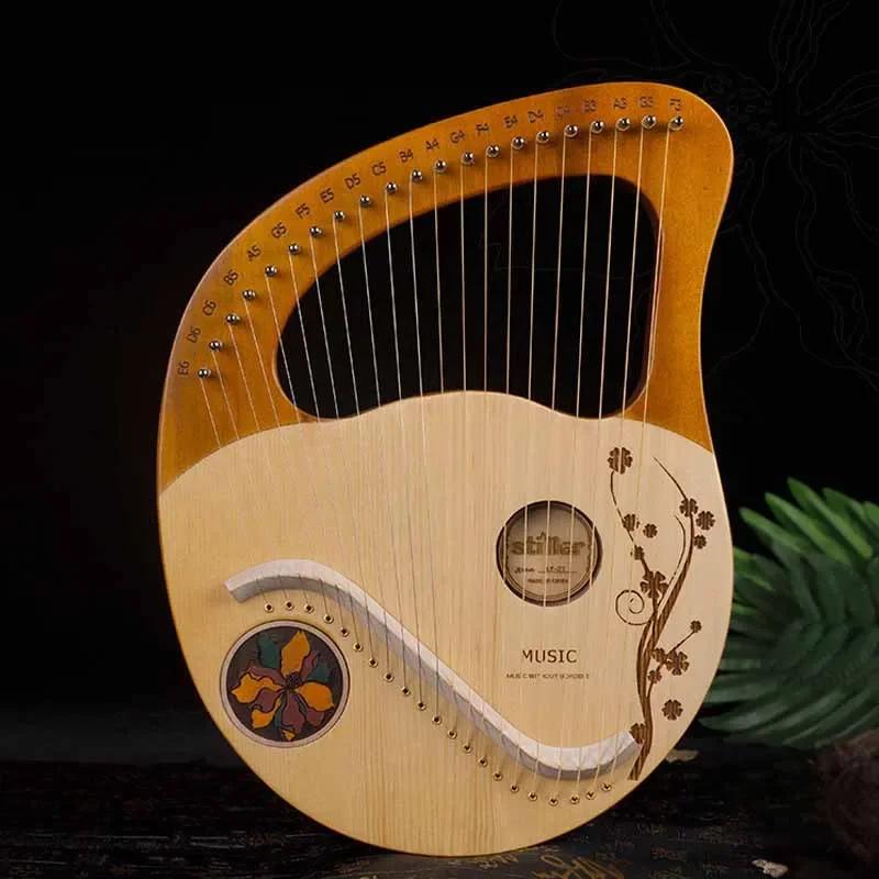 Infantil de madeira 15 Cordas Harpa, Instrumento Musical Raro, Profissional, Portátil, Clássica, Acessórios Musicais - Image 1