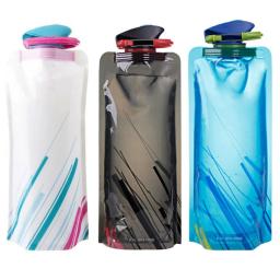 Garrafa de água PE dobrável ao ar livre, Soft Flask, Squeeze Portable, Running, Cycling, Hiking, Camping, Bag, 700ml - Image 1