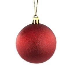Kit Bolinhas de Enfeite de Natal para Decoração Pendurar 24 Unidades 6cm - Vermelho - Image 4