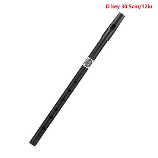 Flauta de Metal para Sopros com 6 Furos em C e D - Apito Irlandês e Acessórios para Iniciantes em Saxofone