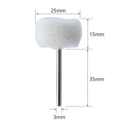 Sentiu polimento lustrando roda Set para ferramenta rotativa Dremel, lã pad, acessórios - Image 6