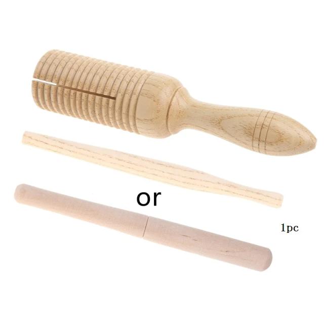 Bloco de madeira agogô para percussão com batedor - brinquedo musical perfeito para crianças