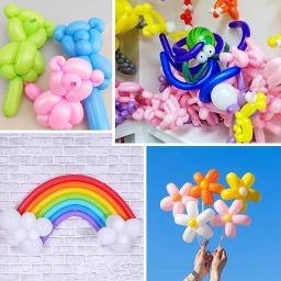 260q 100 pçs longo balões kit 1.8g espessamento látex magro balões para festa de aniversário casamento decoração natal diy crianças brinquedos - Image 4