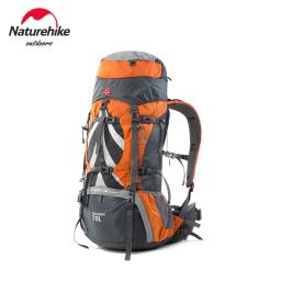 Mochila Naturehike 70 + 5L mochila de alpinismo ao ar livre para caminhadas mochila softback grande capacidade à prova d'água com capa de chuva - Image 1