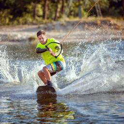 Corda de esqui aquático com aperto Wakeboard, Surf Tow Line, Leash Cord, Wakeboard e Surf, 23m - Image 1