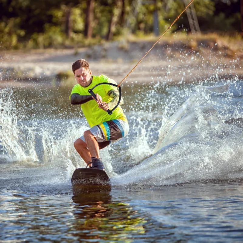 Corda de esqui aquático com aperto Wakeboard, Surf Tow Line, Leash Cord, Wakeboard e Surf, 23m - Image 1