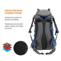 Lixada impermeável Desporto Mochila, Outdoor Escalada Mochila, Montanhismo Caminhadas Mochilas, Molle Camping Bag, 6 cores, 50L - Image 5