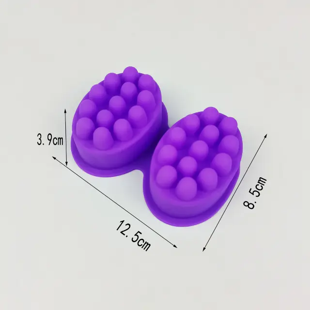 Conjunto de Moldes 3D para Sabonetes em Silicone com 3/2/1 Furos - Ferramentas DIY para Artesanato, Massagem Terapêutica e Fabricação de Sabonetes com Óleos Naturais