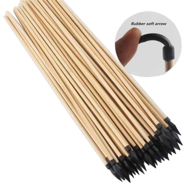 Flechas de Borracha Macia para Arco de Caça - Kit com 15 Unidades, OD 7mm