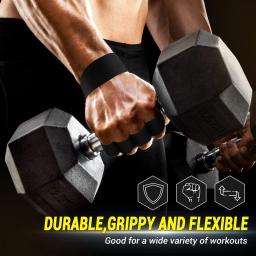 Luvas de ginástica de couro com palmeira acolchoada para homens e mulheres, levantamento de peso, exercício, treino, halterofilismo, pull ups - Image 5
