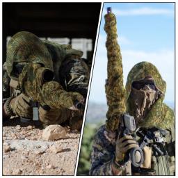 Cachecol de camuflagem grande para homens, sniper caçador, lenço de malha, véu de ciclismo, camping, caça, pesca, caminhadas - Image 3