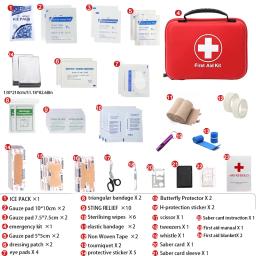 Kit de primeiros socorros essencial para casa, camping, caminhadas, viagens, médicos, 38pcs - Image 2