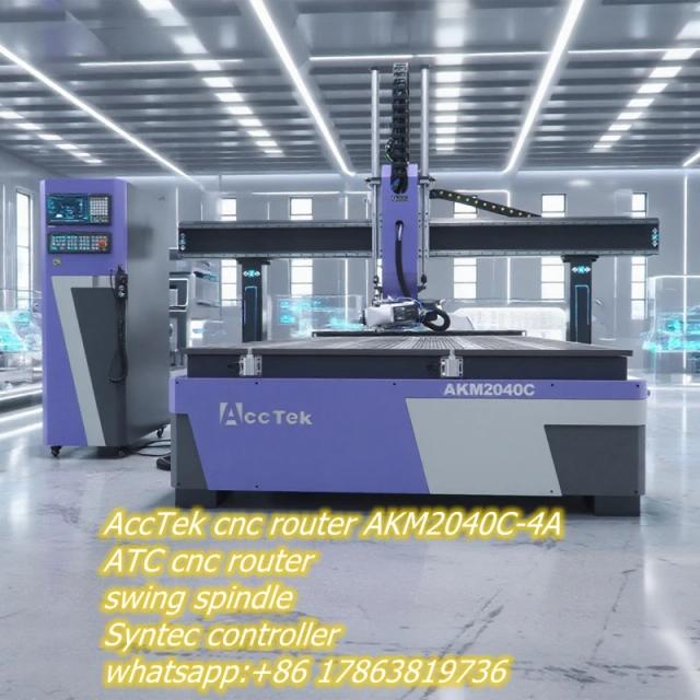 Máquina Roteadora CNC ATC 4 Eixos para Madeira e MDF 2000x4000mm