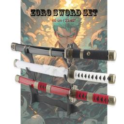 Anime Cosplay Espadas De Madeira, Espada Zoro Katana, Kitetsu De Madeira Yama Enma Samurai Japonês, Origem Catana, 60cm, 23.6" - Image 1