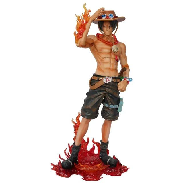 Figurinha Colecionável de Ação Portgas D. Ace - Modelo PVC de 24cm para Fãs de One Piece