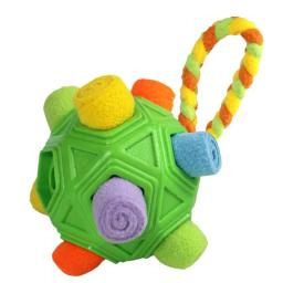 Brinquedo peludo do cão interativo, Brinquedos portáteis da bola do animal de estimação, Incentivos naturais, Slow Food Training Ball - Image 1