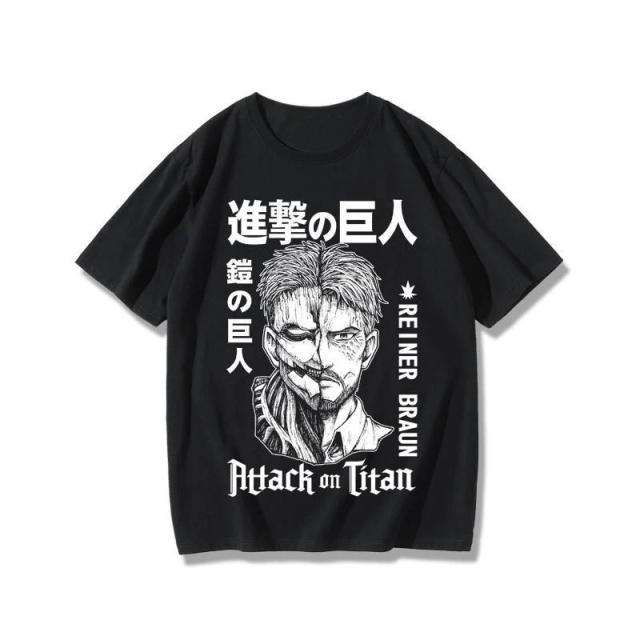 Ataque em Titã Camiseta Blindado Titã Reiner Ani Manga Curta Unissex