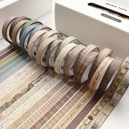 Conjunto De Fita Retro Washi, Suprimentos Scrapbooking, Adesivos Decorativos, Decoração Do Diário, Magro, 20pcs - Image 2
