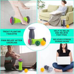 Rolo de pé para fascite plantar e massageador de pés de neuropatia para alívio de fascite plantar ferramenta de reflexologia de neuropatia - Image 2