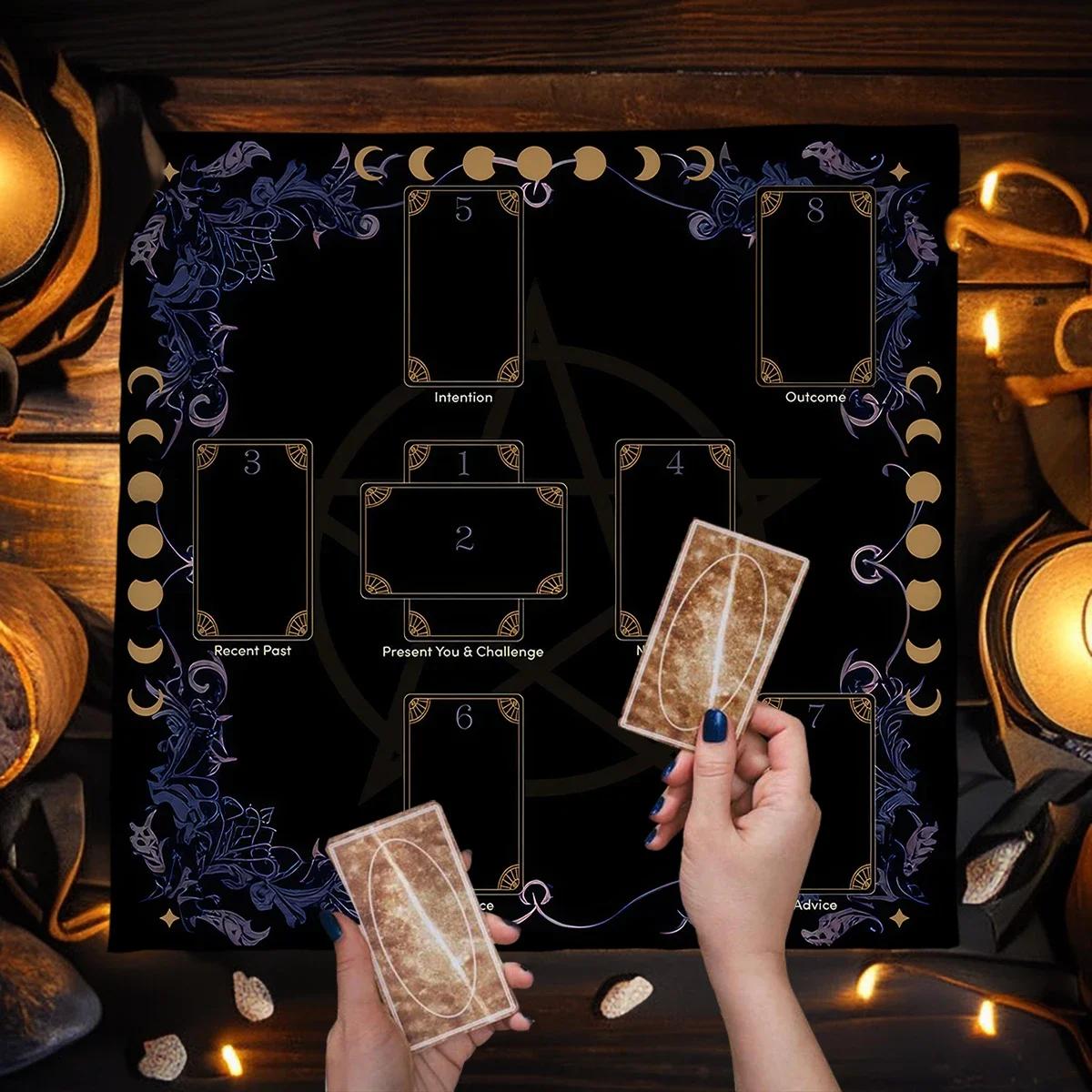 Altar pano tarô capa de mesa estrelado doze constelações amor carreira oracle cartão toalha de mesa lua tarô toalha de mesa adivinhação - Image 1