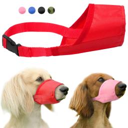 Focinho do cão Respirável Pet Máscara Boca para Small Medium Large Dogs Malha de Nylon Ajustável Anti Barking Puppy Muzzles Dogs Supplies - Image 1