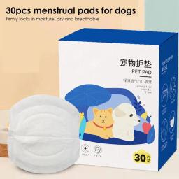 Forros de fraldas super absorventes para animais, Calcinha macia para cães fêmeas e machos, Calças sanitárias para cachorro, Booster Pads, 30pcs - Image 3
