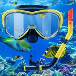 Equipamento de mergulho para adultos, máscara de snorkel, máscara anti-nevoeiro, vista panorâmica - Image 2