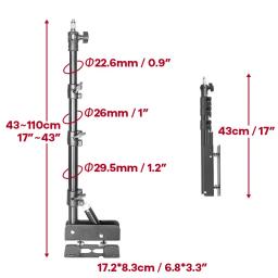 Wall Mounted Flexible Boom Braço Stand, extensível Strobe, Iluminação Gears Holder, Home Studio, SPA, Salão de Beleza, Massagem Lâmpada, 110 centímetros - Image 2
