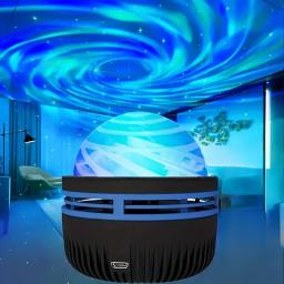 Vortex estrela projeção lâmpada, dinâmico controle remoto, ondulação água, decoração do quarto, atmosfera, nightlight, novo, 2024 - Image 3