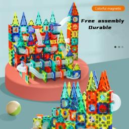 Tubo magnético folha Building Blocks Playset, Brinquedos Educativos para Crianças, Educação Infantil Variedade, 73Pcs - Image 5