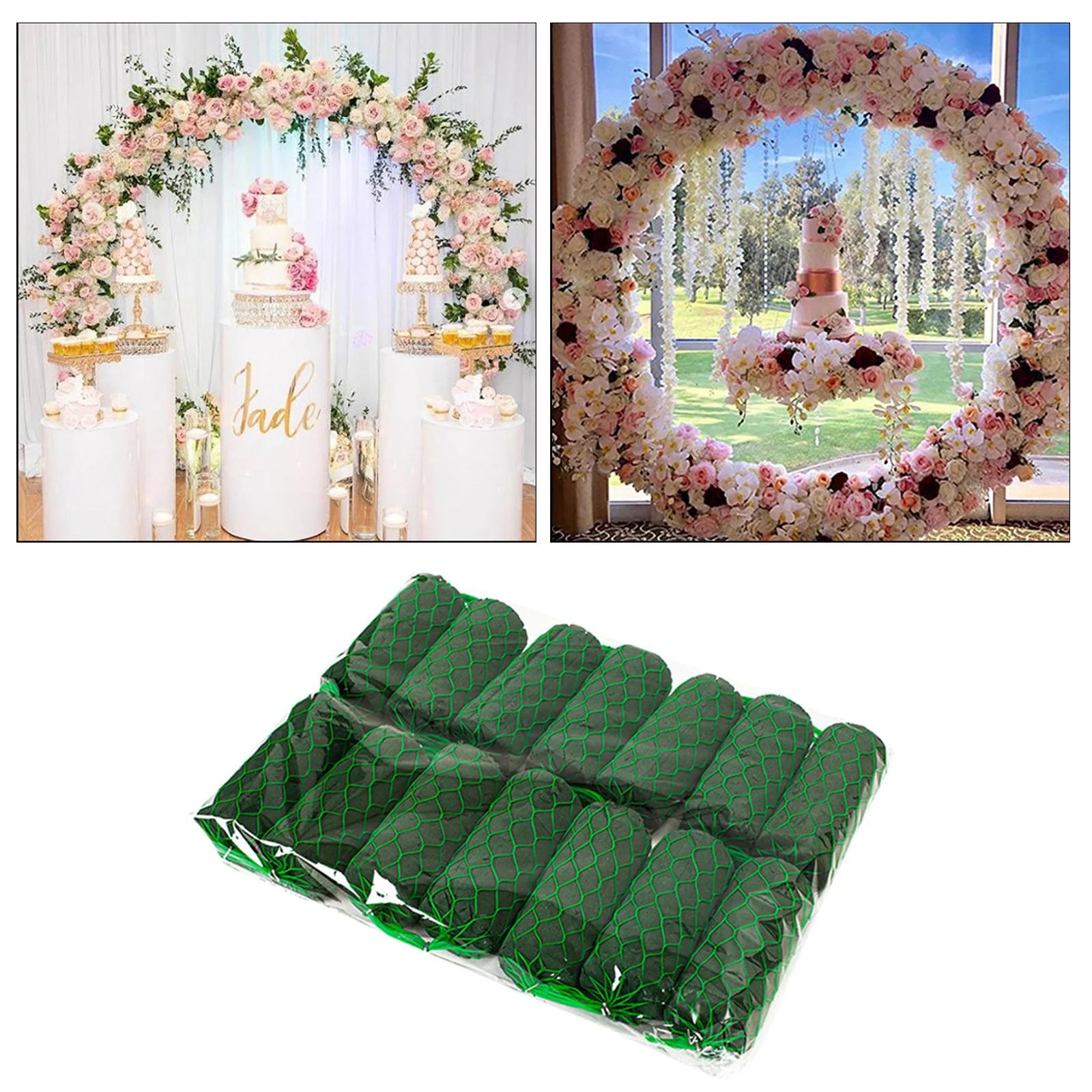 Decoração Floral Artificial Blocos de Espuma, Base Verde, Seco e Molhado, Arco do Casamento, Arranjo De Flores Da Porta, Mesa, 14Pcs por Conjunto - Image 1