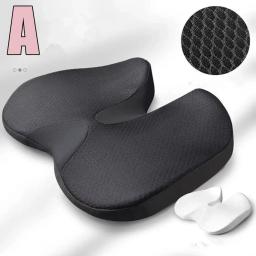 Almofada ortopédica antiderrapante de espuma de memória, almofada de próstata para cóccix, sciaticaback, alívio da dor, cadeira confortável, assento de carro - Image 3