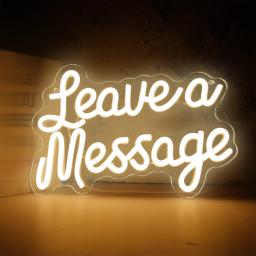 Deixe uma mensagem Sinal de néon para o casamento Decor Signs Quarto Birthday Party Bachelorette Party Noivado Home Wall Room Neon - Image 1