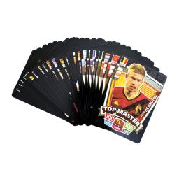 Edição limitada Gold World Football Stars Cartões, Material plástico, Brinquedos do jogador de futebol, Pacote de presentes para fãs infantis, 27 Pcs, 55 Pcs - Image 4