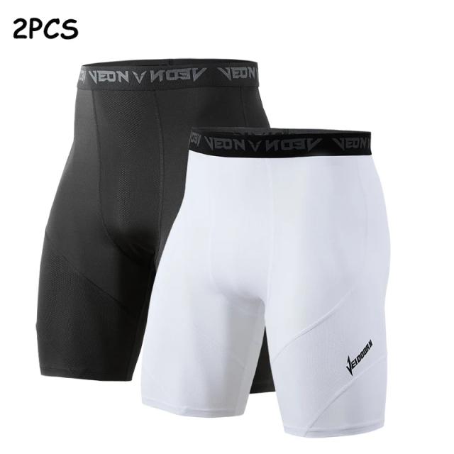 Conjunto de Calções e Leggings Esportivas para Treino e Ciclismo em Tecido Cool Dry, 2 Peças