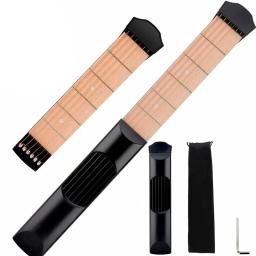 Portátil Pocket Guitar Chord Trainer, instrumento musical de 6 cordas, praticar ferramentas para iniciantes, acessórios de guitarra - Image 1