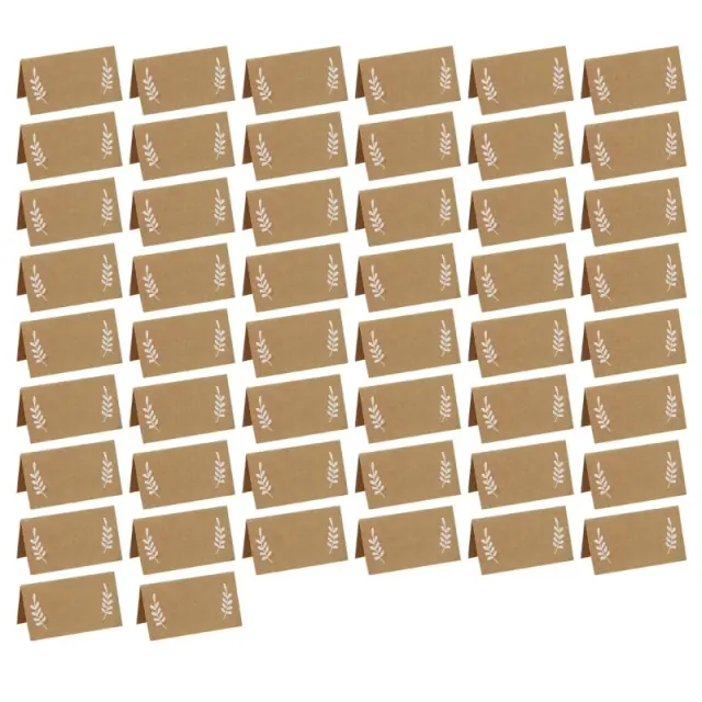 Cartões Decorativos Brancos para Jantares e Festas de Aniversário - Pacote com 50 Unidades
