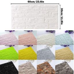 Adesivos de parede 3D Painéis autoadesivos Papel de parede de espuma Decoração de casa Sala de estar Quarto Decoração de crianças Adesivo de tijolo 3D Papéis de parede - Image 3