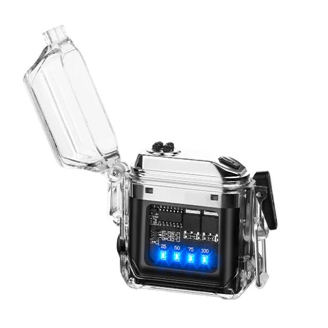 Lanterna Recarregável Arco Mini Chaveiro com Display LED e Impermeabilidade para Uso ao Ar Livre