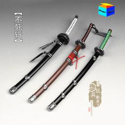 Japonês Samurai Espada Lâmina Bainha, Equipamento de Arma Katana, Cena Acessórios para 12 "Action Figures Modelo, 1:6 Escala - Image 1