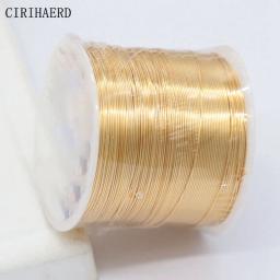 Real Banhado A Ouro Fios De Cobre, DIY Jóias Fazendo Suprimentos, Artesanato Acessórios, Materiais Beading, Latão Fio De Metal, 5 Metros, 14K - Image 5