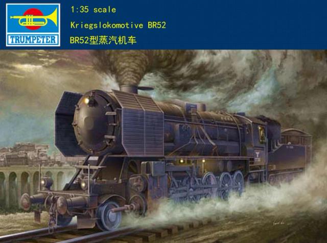 1/35 trompetista 00210 segunda guerra mundial modelo militar alemão tipo locomotiva a vapor br52