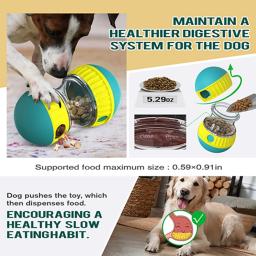 Dispensador interativo do alimento com barra, alimentação lenta treinamento interno, brinquedo do cão, exercício do enigma, rolamento, petiscos que dispensam, perseguição - Image 4