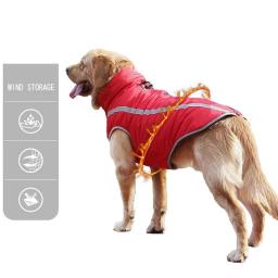 Jaqueta acolchoada para cães grandes, roupa impermeável para cães grandes, casaco de segurança, design reflexivo, roupa para animais, quente para o inverno - Image 2