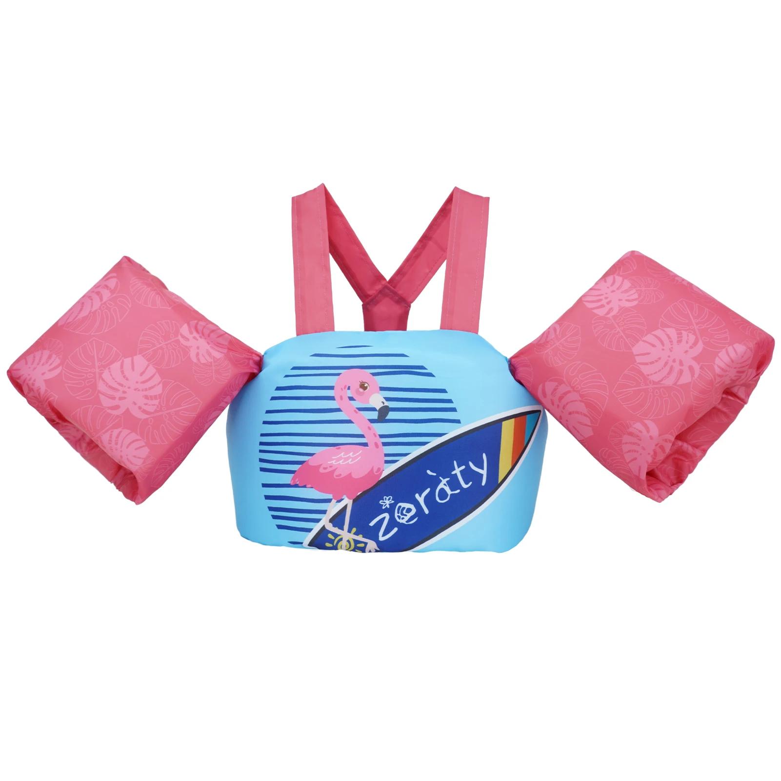 Jaqueta salva-vidas manga braço do bebê, maiô de segurança treinamento natação, piscina flutuante, anel de natação, colete salva-vidas dos desenhos animados - Image 1