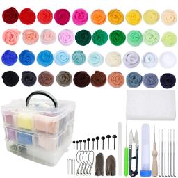 Kit de ferramentas de feltro, lã básica, feltro artesanal, materiais de tecido DIY, acessórios, 40 cores - Image 1