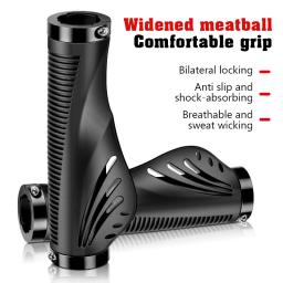 Liga de alumínio Bicicleta Handle Set, Silicone Borracha Handle, Universal Mountain Bike Acessórios, Novo, 24 - Image 1
