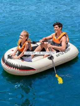 Barco de plástico inflável, simples e duplo, caiaque, hovercraft, pesca, remo, surf, à deriva, praia - Image 4