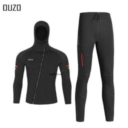 Terno de mergulho neoprene para homens e mulheres, jaqueta e calça de surf e pesca submarina, mantenha aquecido, subaquático, roupas kitesurf, wetsuit 1.5mm - Image 1